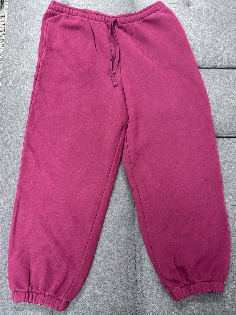 American Eagle Jogger Sweatpants Size L Plum Purple Drawstring